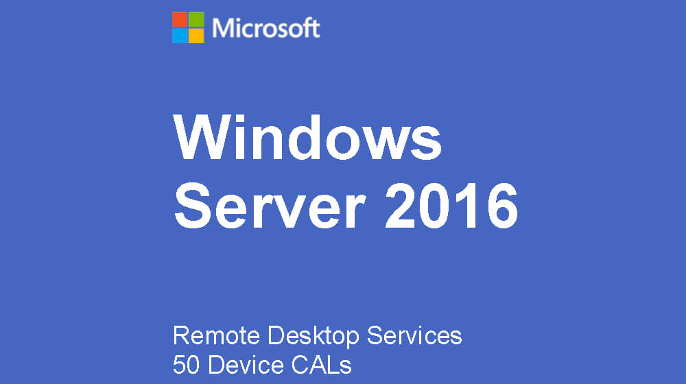 Windows Server 2016 Remote Desktop Service 50 Device CALS