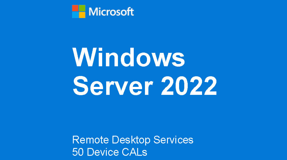 Windows Server 2022 Remote Desktop Service 50 Device CALS